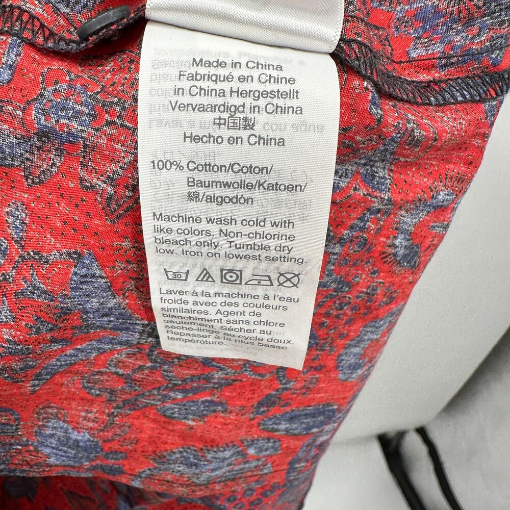 J.CREW NWT Scallop-ruffle perfect slim shirt in Ratti® poinsettia paisley // 2 - Picture 9 of 11